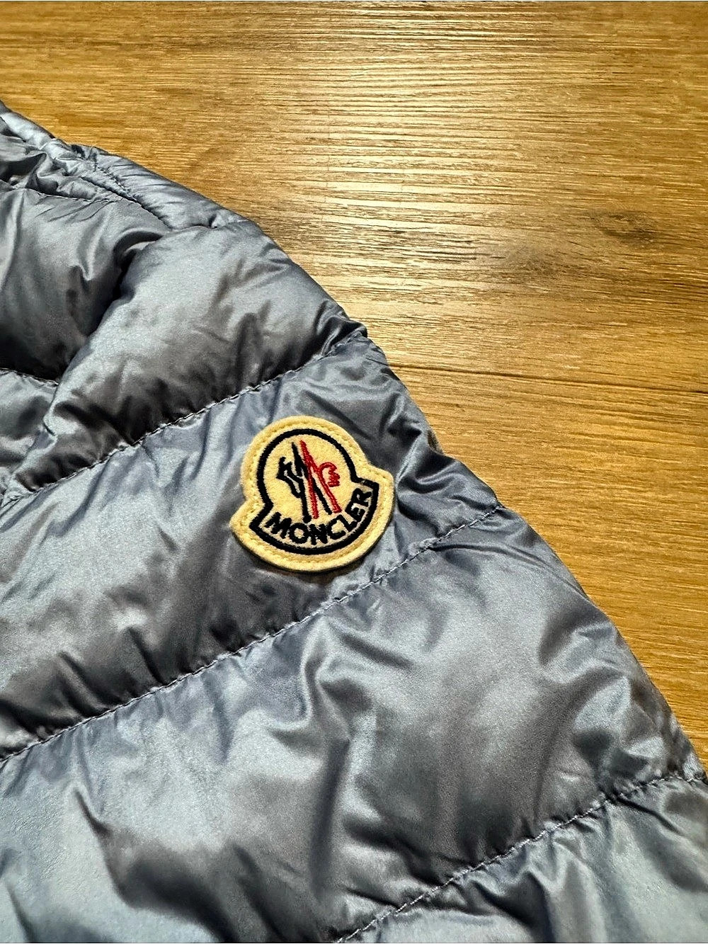 Moncler Longue Saison Puffer Jacket in Blue Size 2 Like New - Picture 8 of 16